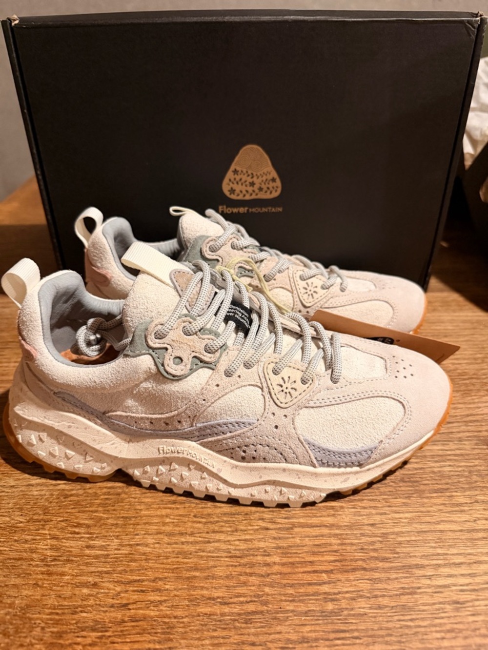 Flower Mountain Sneakers NWT Neutral Suede Trail Shoes